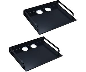 HNVNER Flottantes Etagères pour Projecteur/Boîtiers Multimédias/Lecteurs DVD/Boîtes De Câble/Accessoires De Télévision/Modem, Étagère Murale en Métal (2PCS, Grand)