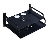HNVNER Multimédia Étagère Flottantes Murale étagères pour Lecteurs DVD/Boîtes De Câble/Consoles De Jeux/Accessoires De Télévision (Double Couche)