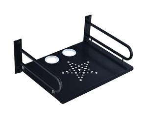 HNVNER Multimédia Étagère Flottantes Murale étagères pour Lecteurs DVD/Boîtes De Câble/Consoles De Jeux/Accessoires De Télévision (Unique Couche)
