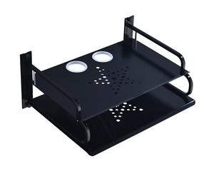 HNVNER Multimédia Étagère Flottantes Murale étagères pour Lecteurs DVD/Boîtes De Câble/Consoles De Jeux/Accessoires De Télévision (Double Couche)