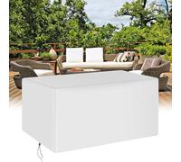 HNYDM Housse de Table Jardin, 210x110x130cm/LxWxH 600D Tissu Oxford Housse Salon de Jardin Exterieur Rectangulaire, Bache Salon de Jardin Exterieur Impermeable Anti-UV Housses pour Mobilier de Jardin