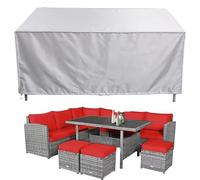 HNYDM Housse Table de Jardin 127x65x90cm/LxlxH Housse Salon de Jardin Exterieur Imperméable avec Boucles Coupe-Vent Protection pour Tous Les Temps pour Table et Chaise d'extérieur