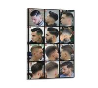 HNYDM Poster de guide des coiffures - Décoration murale - Affiche d'intérieur - Décoration de bar et de restaurant - Affiche esthétique - Affiche pour salon - 30 x 45 cm - Style cadre