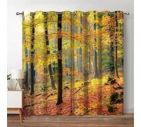 HNYDM Rideau occultant à Motif de Paysage Naturel, forêt, Cascade, Jungle, Arbre, Paysage, Salon, Chambre à Coucher, Rideaux de fenêtre, 2 Ensembles de Panneaux WxH/2x200x290cm Rideaux occultant