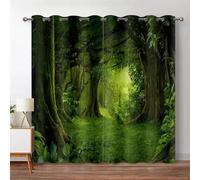 HNYDM Rideaux occultants 2 Panneaux forêt Jungle Arbre Paysage Naturel Paysage Rideaux de fenêtre pour Salon Cuisine Chambre WxH/2x80x140cm Rideaux occultant