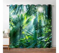 HNYDM Rideaux occultants 2 Panneaux forêt Jungle Arbre Paysage Naturel Paysage Rideaux de fenêtre pour Salon Cuisine Chambre WxH/2x83x230cm Rideau Dressing
