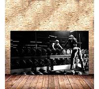 Hnyjyfa Affiche musculation femmes sexy Decoration Gym maison entraînement femme musculaire remise forme d'exercices corporels Art mural citation inspirante 0215230