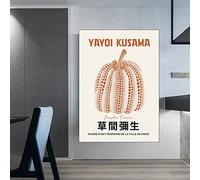 Hnyjyfa Art mural citrouille Yayoi Kusama Poster Japon obsessionnel artiste peinture abstraite sans fil Point affiche à pois reine chambre Decoration 0302344