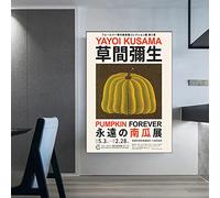 Hnyjyfa Art mural citrouille Yayoi Kusama Poster Japon obsessionnel artiste peinture abstraite sans fil Point affiche à pois reine chambre Decoration 0302245
