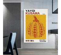 Hnyjyfa Art mural citrouille Yayoi Kusama Poster Japon obsessionnel artiste peinture abstraite sans fil Point affiche à pois reine chambre Decoration 0302141