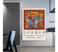 Hnyjyfa Yayoi Kusama Exposition Affiche à Pois Reine Art Artiste Japonais Peinture obsessionnel Abstrait Infini Filets Moderne Salon Decoration Murale 0224100