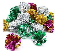 HNYYZL Bestsupplier Lot de 25 balles froissées pour chat - Jouets originaux en Mylar pour chat (couleur aléatoire)