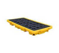 HNZHUXUE Bac À Peinture Industriel Able Et Palette de Déversement Pour Fûts - Lot de 2, Conception Antidérapante Avec Drain Et Poches Pour Chariot Élévateur, Robuste/Yellow-2 Pack/51.2 * 26.8 * 5.9In