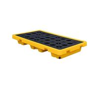 HNZHUXUE Bac À Peinture Industriel Étanche Avec Poches Pour Chariot Élévateur - Lot de 5 Palettes de Confinement Des Déversements de Fûts Jaunes Pour Garage, Usine Et Cuisine/Yellow-2 Pack/50*26.4*6.7