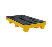 HNZHUXUE Bac À Peinture Industriel Étanche Avec Poches Pour Chariot Élévateur - Lot de 5 Palettes de Confinement Des Déversements de Fûts Jaunes Pour Garage, Usine Et Cuisine/Yellow-2 Pack/47.2*23.6*7