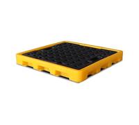 HNZHUXUE Bac de Rétention Pour Déversement Industriel - Bac de Rétention Modulaire 2 Pièces Avec Drain Et Grille Bac de Seau de Peinture Robuste Pour Un Stockage Sûr Des Liquides/Yellow-5Pcs/67*67*10C