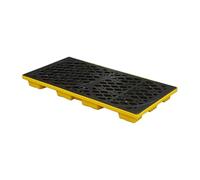 HNZHUXUE Bac de Rétention Pour Déversement Industriel - Bac de Rétention Modulaire 2 Pièces Avec Drain Et Grille Bac de Seau de Peinture Robuste Pour Un Stockage Sûr Des Liquides/Yellow-5Pcs/121*61*10