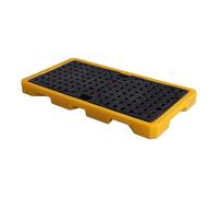HNZHUXUE Bac de Rétention Pour Déversement Industriel - Bac de Rétention Modulaire 2 Pièces Avec Drain Et Grille Bac de Seau de Peinture Robuste Pour Un Stockage Sûr Des Liquides/Yellow-5Pcs/130*68*10