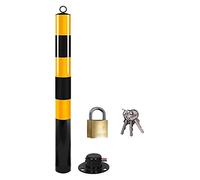 HNZHUXUE Borne de Sécurité Ronde Avec Verrou, Revêtement En Poudre Jaune, Pour Zsensible Au Trafic, Décoration de Rue/1Pcs/76 * 750 * 2.0Mm