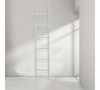 HNZHUXUE Échelle de Secours Robuste Pour Puits de Fenêtre, Échelle de Lit Mezzanine En Métal Blanc, Esmural Pour La Sécurité D'Urgence À Domicile, Capacité de Charge de 330 Lb/115Cm/45In