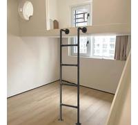 HNZHUXUE Esde Grenier Antidérapant - 100 Cm, 125 Cm, 130 Cm, 140 Cm, 145 Cm, 150 Cm - Échelle Murale Robuste Suspendue En Métal Noir/105Cm/41In