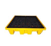 HNZHUXUE Lot de 5 Bacs À Peinture Industriels Avec Égouttoir, Palette de Confinement Des Déversements, Plateforme Jaune Pour Cuisine Et Usine, Durables Et Antistatiques/Yellow-1 Pack/28.3*28.3*6.3In