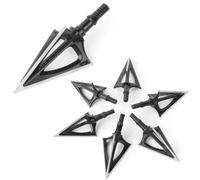 HNZMDY 12 pièces Têtes à Lames universelles à Visser, Pointes de Chasse pour la Chasse en Plein air et Le tir de Cible (Style 1（Noir）)