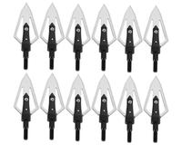 HNZMDY Kit d'accessoires pour tir à l'arc - Pointes de Chasse Sharp de 100 Grains avec boîte de Rangement pour Pointes de flèches - Convient à la Plupart des arcs Classiques et à poulies (12 pièces)