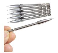 HNZMDY Lot de 12 Pointes de flèches en Acier Inoxydable pour tir à l'arc 100 Grains Compatibles avec Les fûts de flèches de 4,2 mm de diamètre intérieur Idéales pour la Pratique en extérieur, la