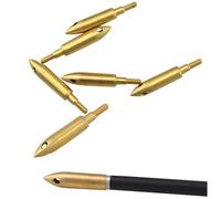 HNZMDY Pointes de flèches de signalisation en cuivre de 145 Grains pour tir à l'arc, Conception à Trois Trous, compatibles avec Les arcs Composites (6 pièces)