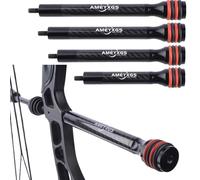 HNZMDY Stabilisateur d'arc de tir à l'arc 6« 8 » 10« 12 » Barre d'équilibrage en Fibre de Carbone usinée CNC, Tige Amortisseur, stabilisateur d'amortissement pour Arc à poulies (Noir, 8inch)