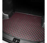 HNZZT Voiture Tapis Coffre pour Porsche Panamera 2017 2018 2019 2020 2021 2022 2023, Tout Nouveau Tapis de Coffre de Rangement Arrière en Cuir Résistant à l'usure,BlackRed