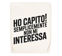 Ho Capito Semplicemente Non Mi Interessa Bicchiere Birra Tazza Sac à Provisions Réutilisable Shopping Bag Beige