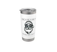 Ho Ho Ho Allons-y Père Noël Gobelet isotherme en acier inoxydable double paroi