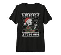 Ho Ho Ho Let's go Home, Pull de Noël Laid introverti T-Shirt Haut de Gamme