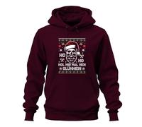 Ho Ho HOL Mir mal NEN Sweat à capuche unisexe avec motif tête de mort, bordeaux, 3XL