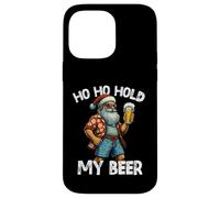 Ho Ho Hold My Beer Funny Santa boit Noël en Juillet Coque pour iPhone 14 Pro Max
