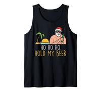 Ho Ho Hold My Beer Santa Summer Christmas In July Drinking Débardeur