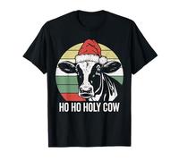 Ho Ho Holy Cow Chapeau de Père Noël Vache drôle T-Shirt