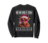 Ho Ho Holy Cow, Pull Moche drôle de Vache des Highlands de Noël Sweatshirt