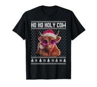 Ho Ho Holy Cow, Pull Moche drôle de Vache des Highlands de Noël T-Shirt