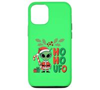 Ho-Ho UFO Funny Alien Christmas Graphic Design Coque pour iPhone 12/12 Pro