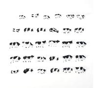 HO Lot de 30 figurines de vache à l'échelle 1:87 pour maquette ferroviaire, paysage sur le thème de la ferme et modélisation miniature