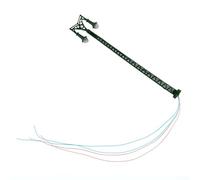 HO Lot de 5 lampes LED blanches chaudes à l'échelle 1:160 pour éclairage de voie ferrée, 5 lumières en métal ABS avec alimentation 3 V, résistances pour 12-16 V incluses, disposition à faire soi-même