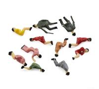 HO Lot de 90 figurines de personnes assises à l'échelle de différentes poses pour trains miniatures