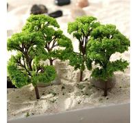 HO OO Lot de 10 arbres miniatures en fil de fer pour bricolage ou construction 9 cm