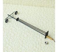 HO Scale Lot de 4 lampadaires à DEL pour modélisme de gare ferroviaire pour dispositions compatibles avec les jauges OO, corps en métal avec résistances pour une utilisation 3 V/12 V/16 V CC (A)