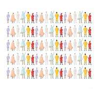 HO Scale Lot de 400 figurines peintes pour donner vie à vos trains avec des détails réalistes