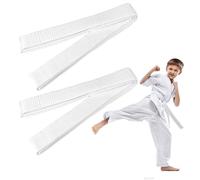 HO-SFSM 2 Pièces Ceinture Judo Blanche,260 × 4 CM Ceinture de Taekwondo Ceinture de Karaté Judo Jiu-Jitsu Aikido Ceinture Universelles Taekwondo