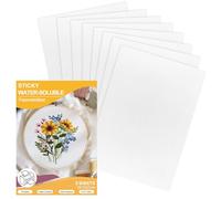 HO-SFSM 8PCS Stabilisateur de Broderie, Feuilles de Papier, A4 (29.7x21cm) Soluble dans l'eau Auto-adhésif Stabilisateurs pour Broderie à la Main et Machine